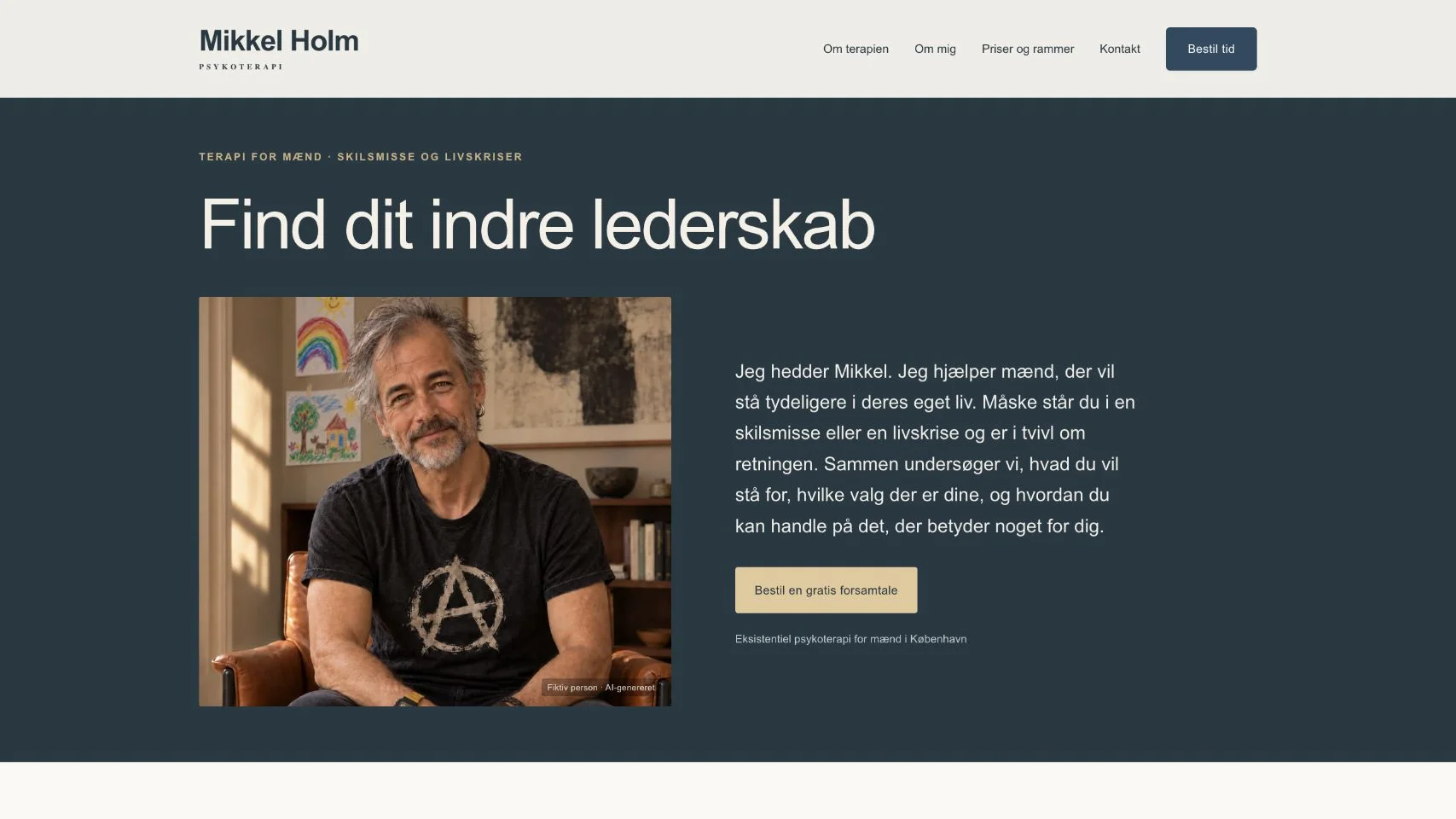 Mikkels hjemmeside · Fiktiv demopraksis